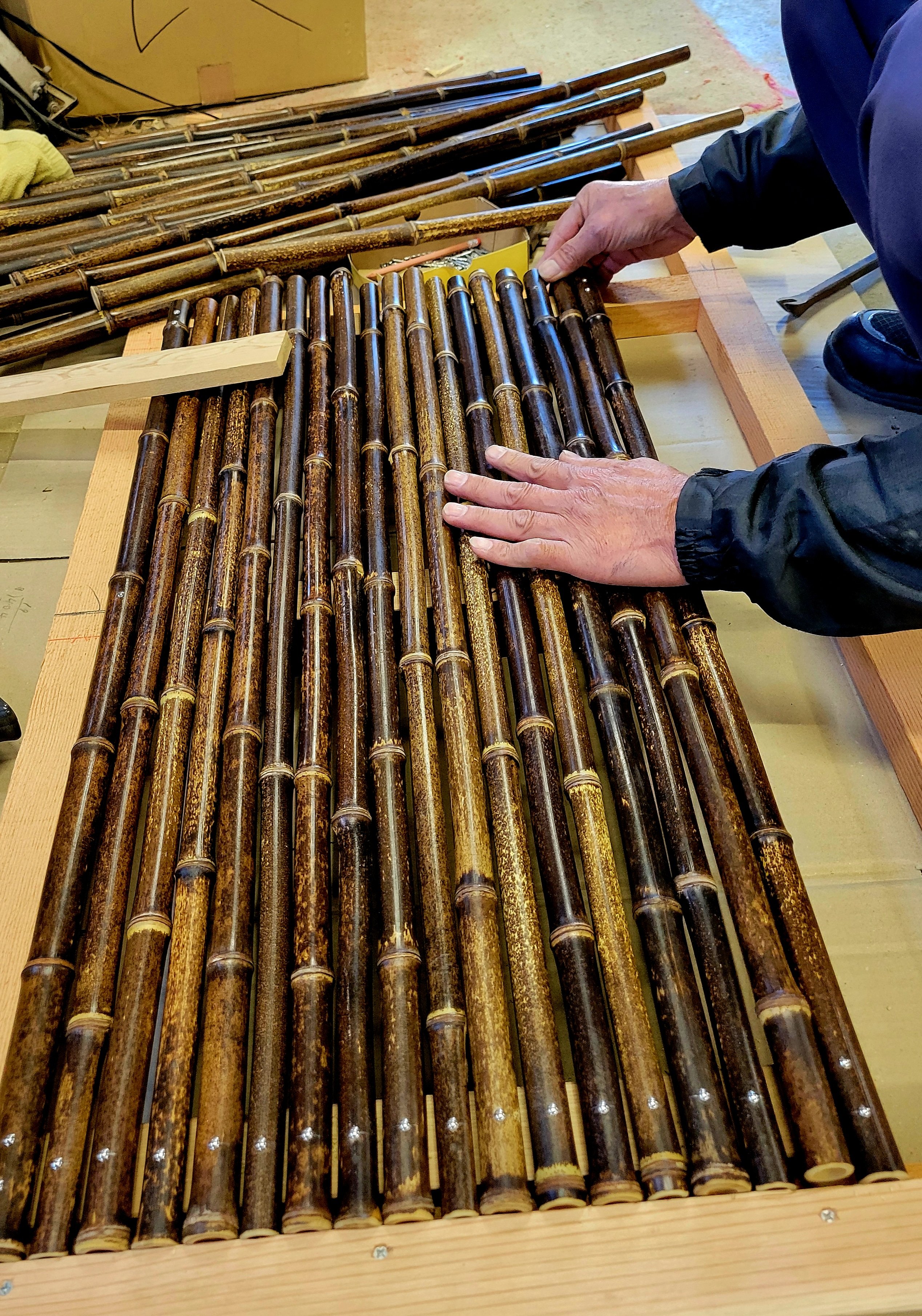 黒竹玄関すのこ製作