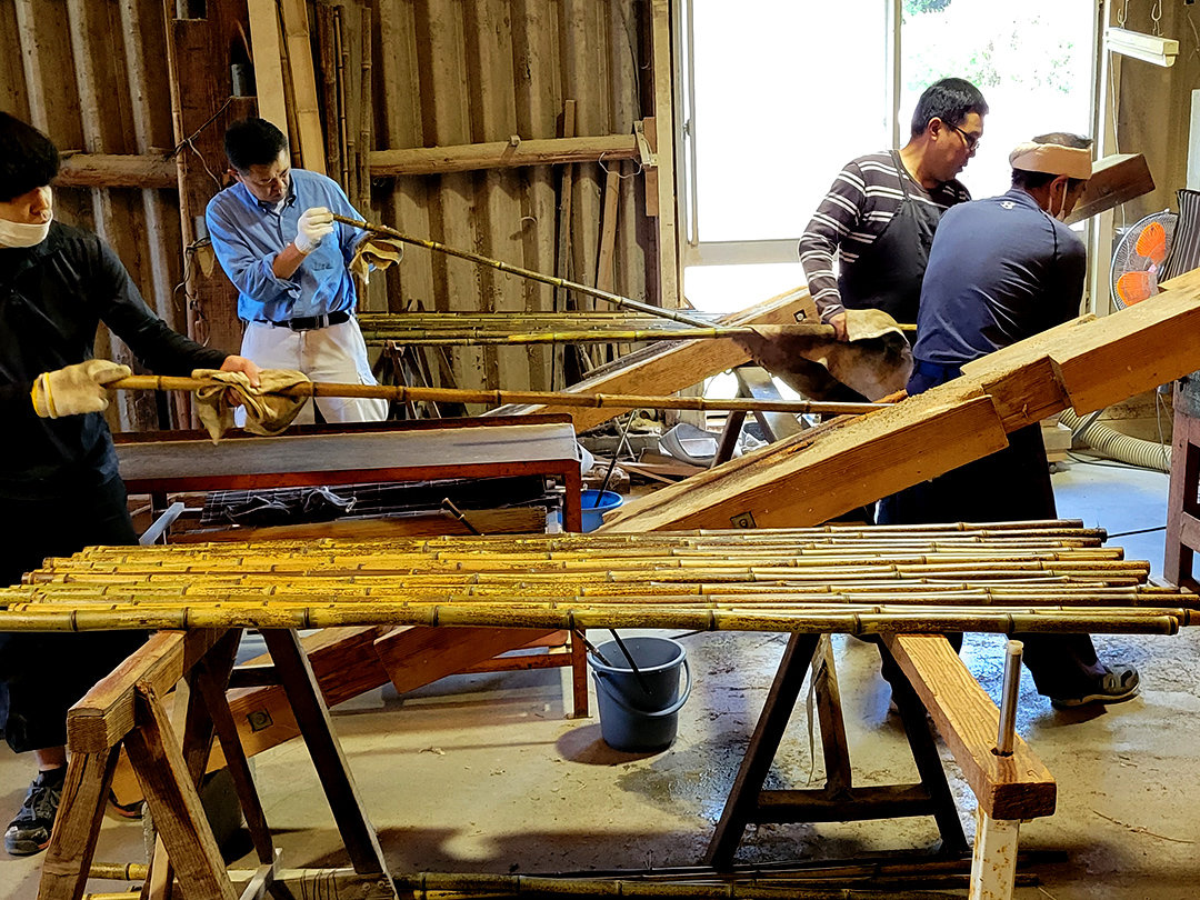 竹虎本社工場、虎竹油抜き
