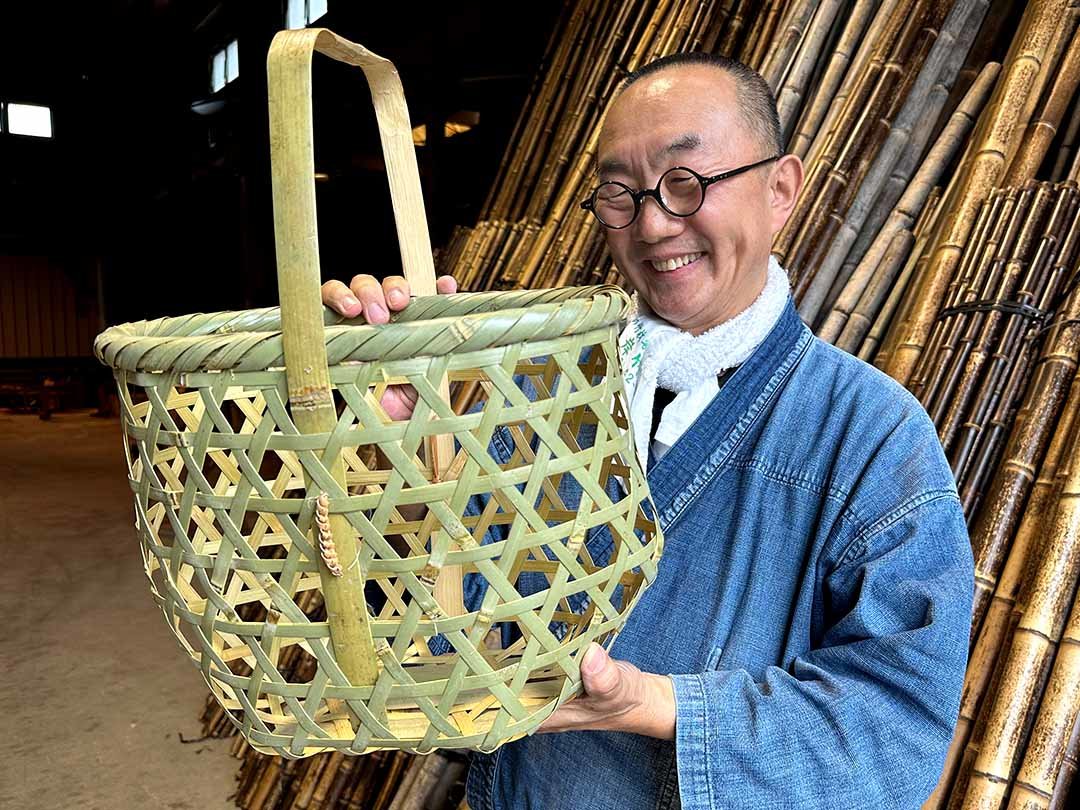 真竹手提籠