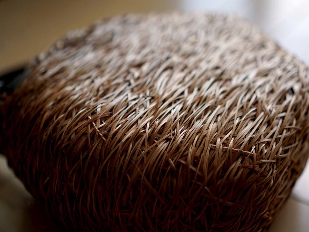 竹芸作家・鬼塚英竹氏竹ハンドバッグ