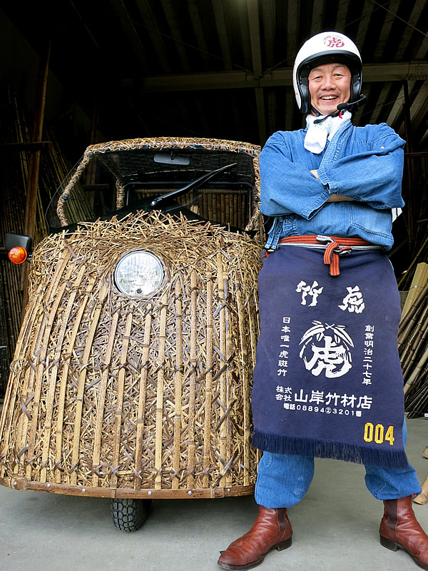 日本唯一の虎竹自動車（Tiger Bamboo car）竹虎四代目（YOSHIHIRO YAMAGISHI）、光岡自動車（Like-T3）