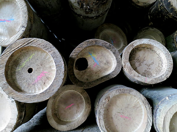 竹のワインクーラー材料