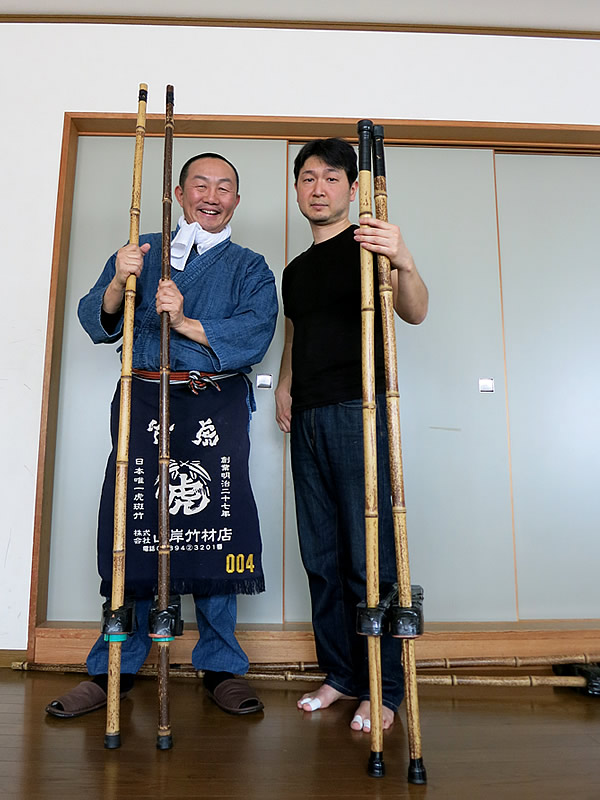 竹馬達人、高村雅男さんと竹虎四代目（山岸義浩）