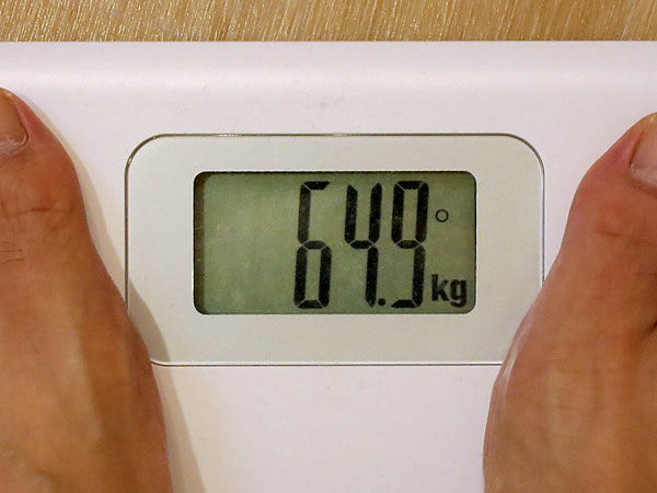 体重64.9キロ