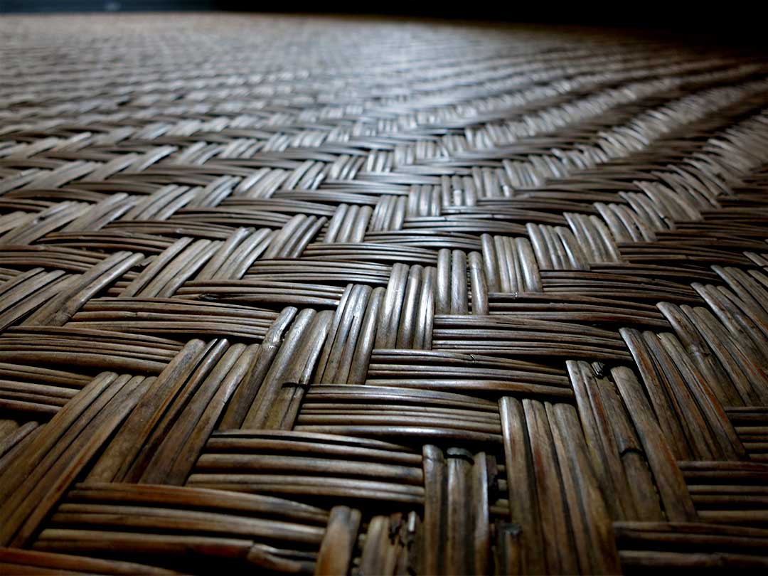 旧開智学校竹編み床