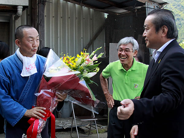 竹虎四代目、楠瀬須崎市長、北澤市議