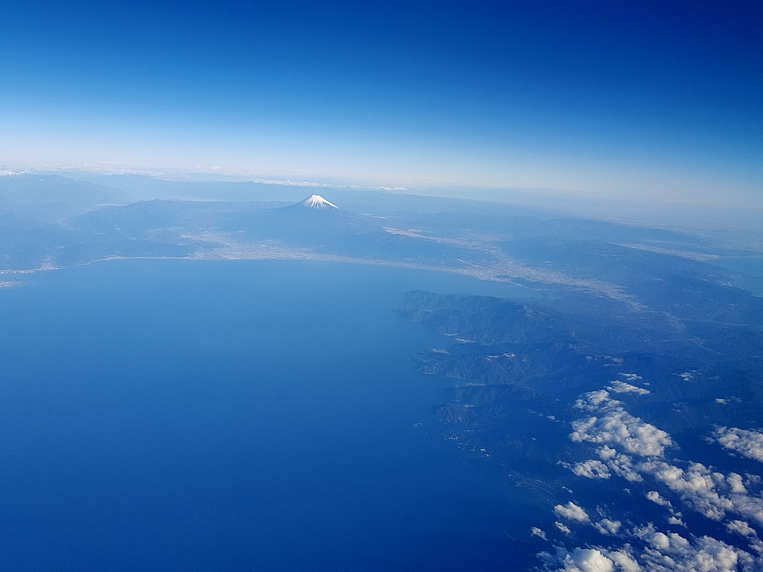 空からみた富士山