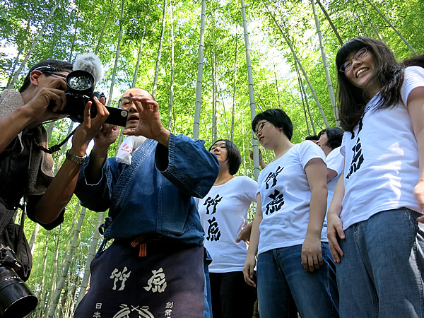 虎竹の里、竹林、竹虎社員動画撮影