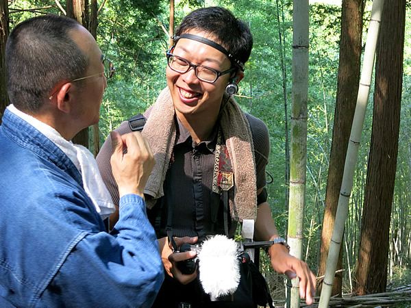 虎竹の里、竹虎社員動画撮影、幡多正樹さん