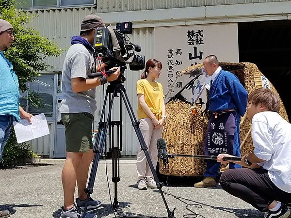 テレビ取材、竹トラッカー