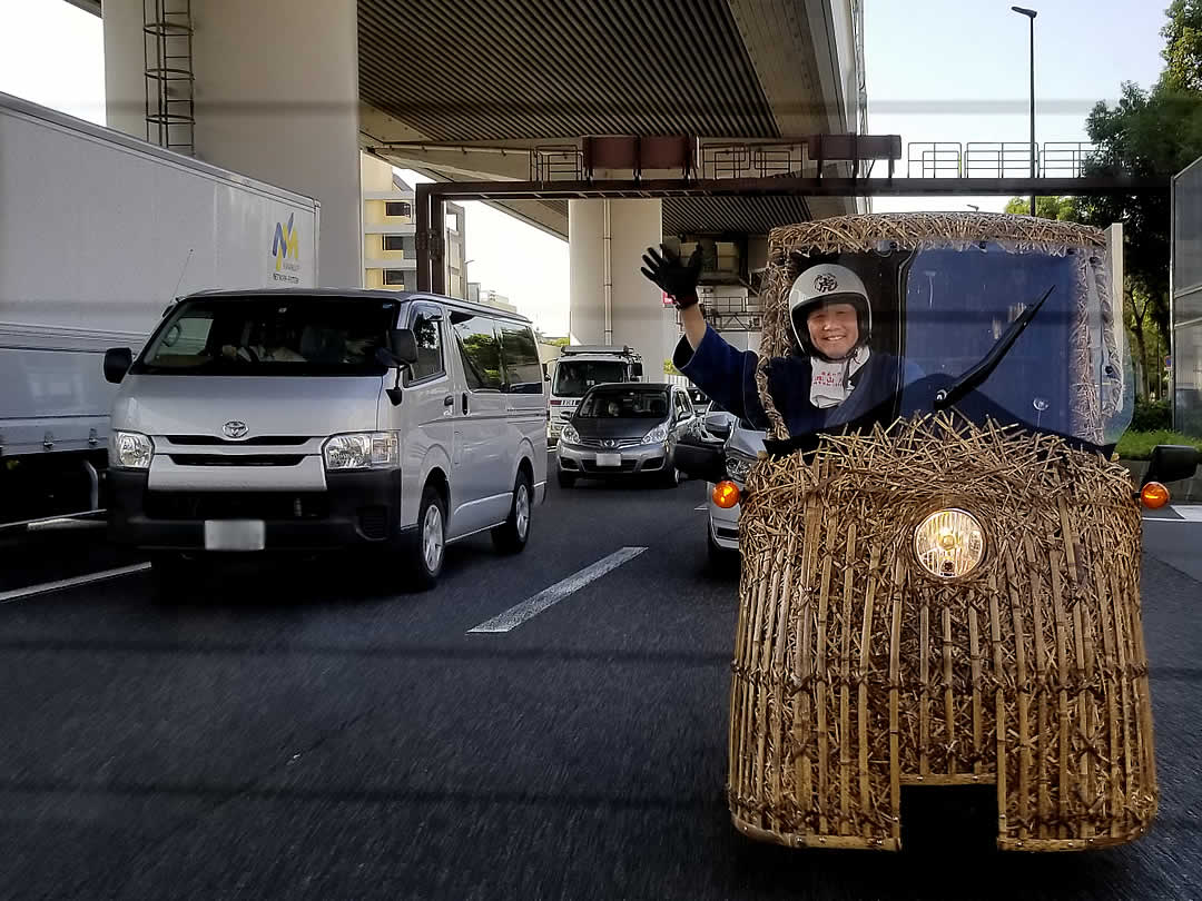 日本唯一の虎竹電気自動車「竹トラッカー」