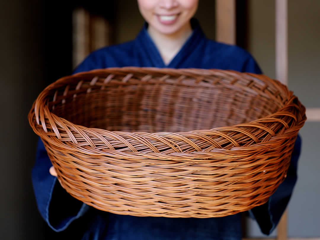 シダ編み洗濯籠（ワラビ籠）