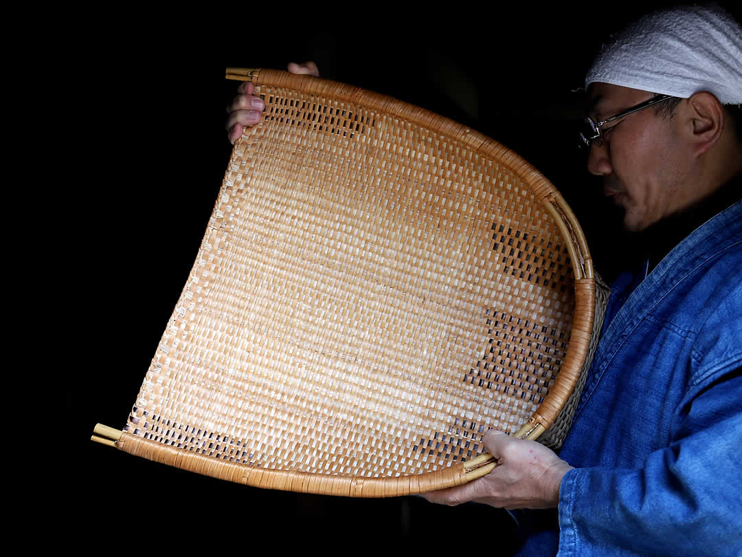 オエダラ(オイダラ)箕、竹虎四代目（山岸義浩）