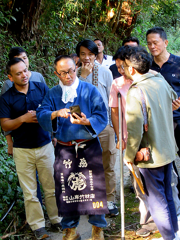 竹林見学、タイからのお客様