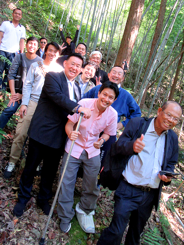 竹林見学、タイからのお客様