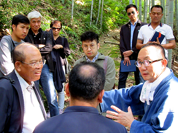 竹林見学、タイからのお客様