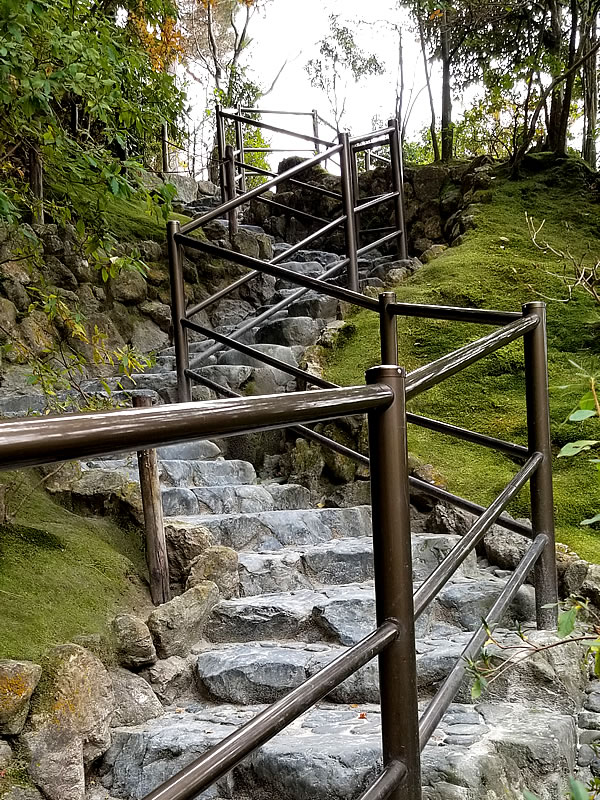 銀閣寺展望所手すり