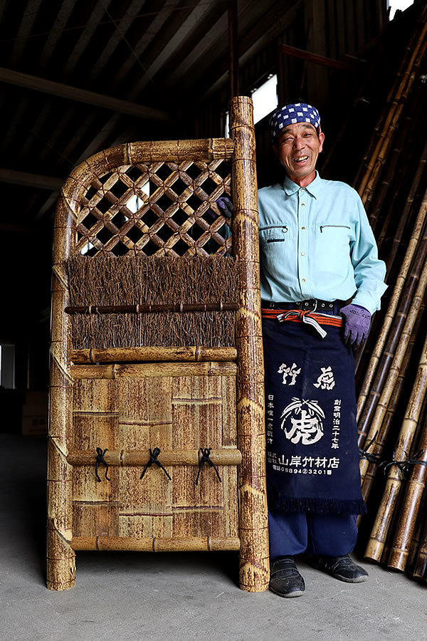 虎竹玉袖垣、職人