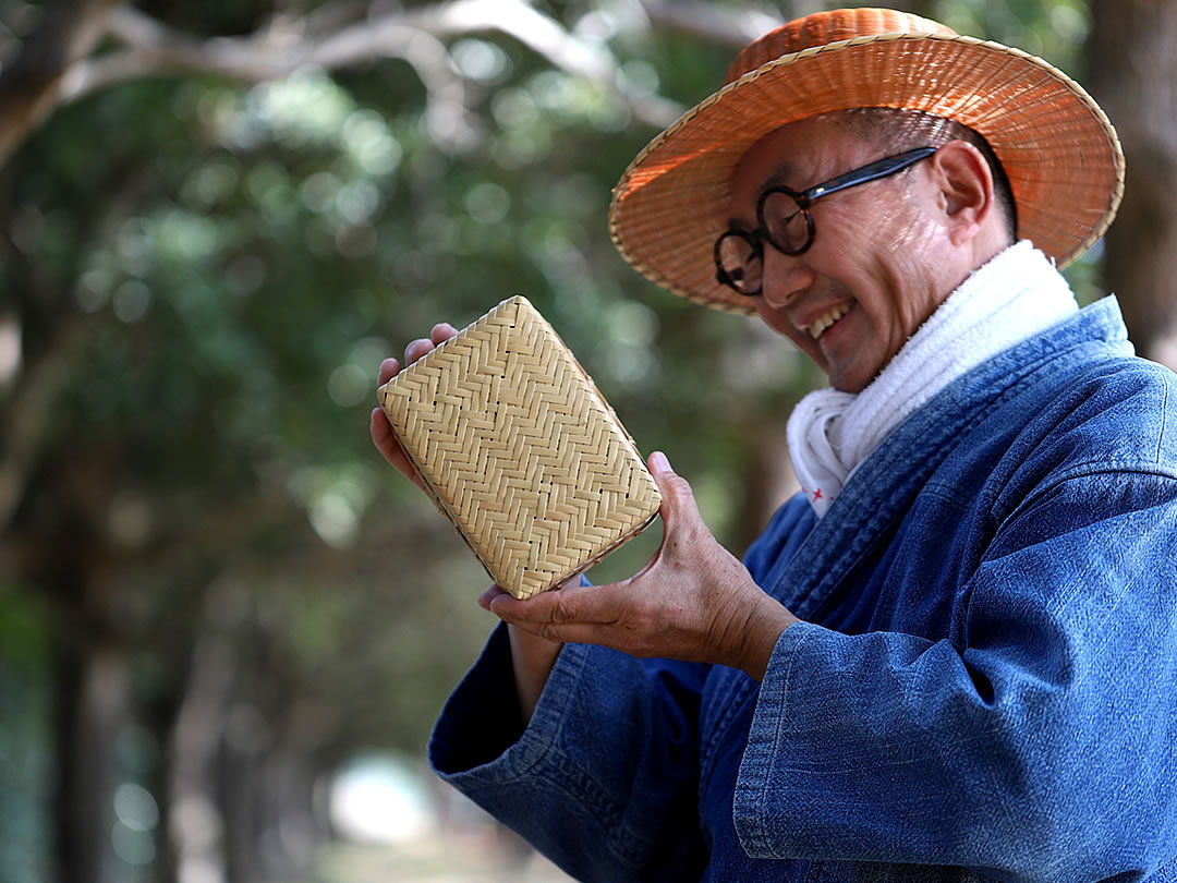 白竹網代弁当箱、竹虎四代目（山岸義浩）