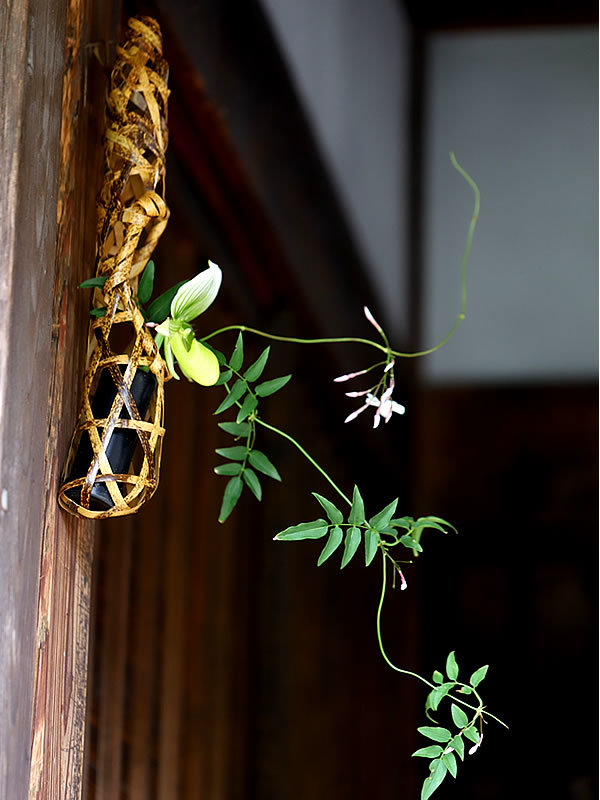 虎竹掛け花籠 ちまき