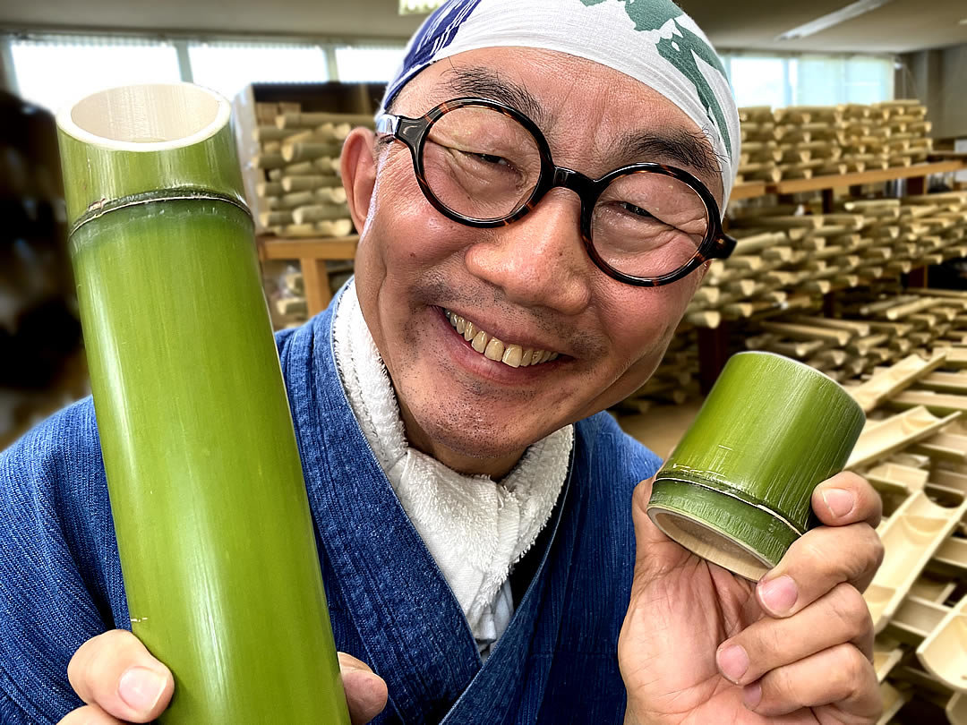 青竹酒器、竹虎四代目（山岸義浩）