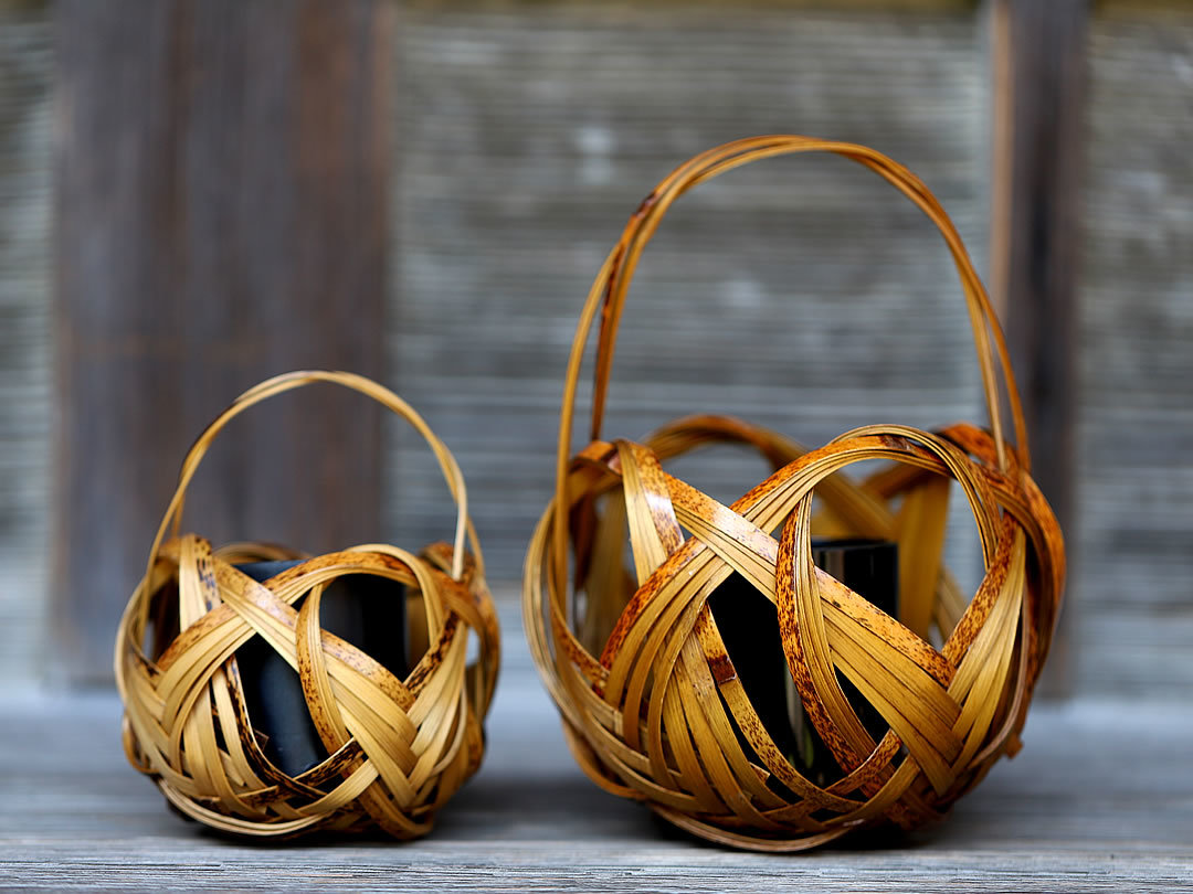 虎竹花籠四海波、Tiger bamboo flower basket