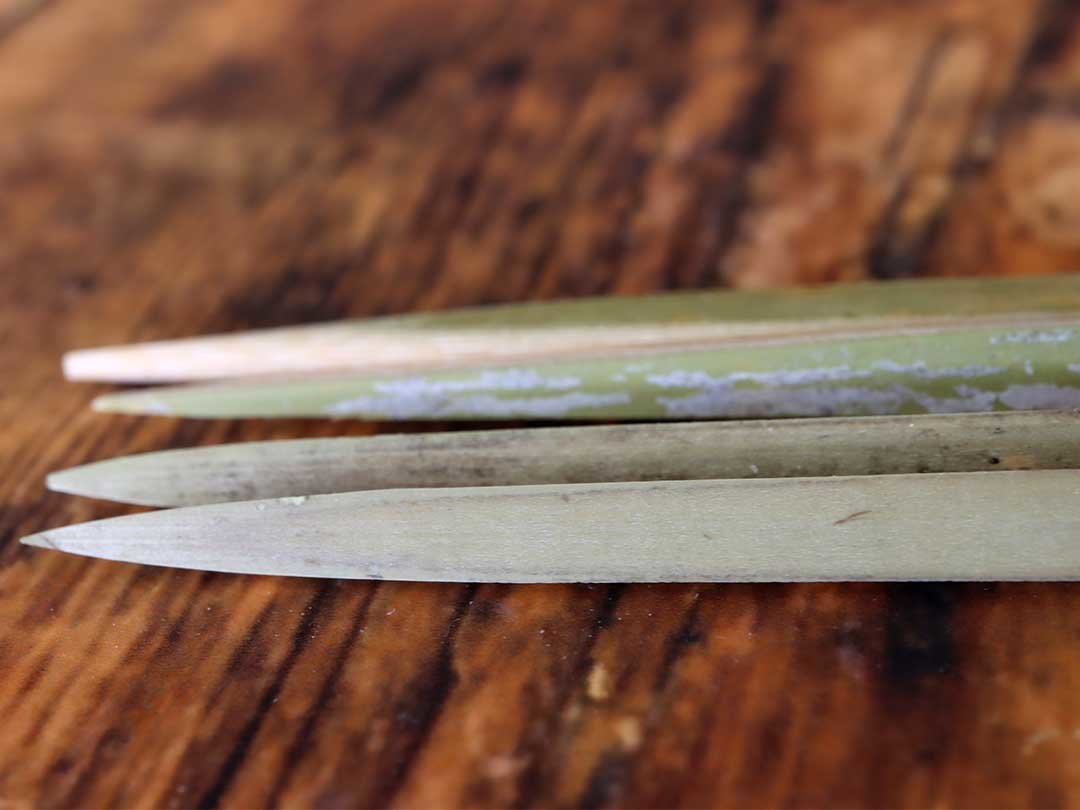 日本製竹串先端、刀