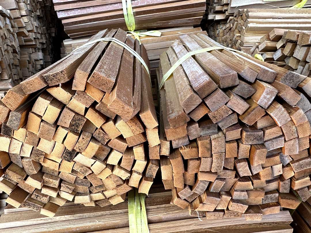 炭化竹、箸材料