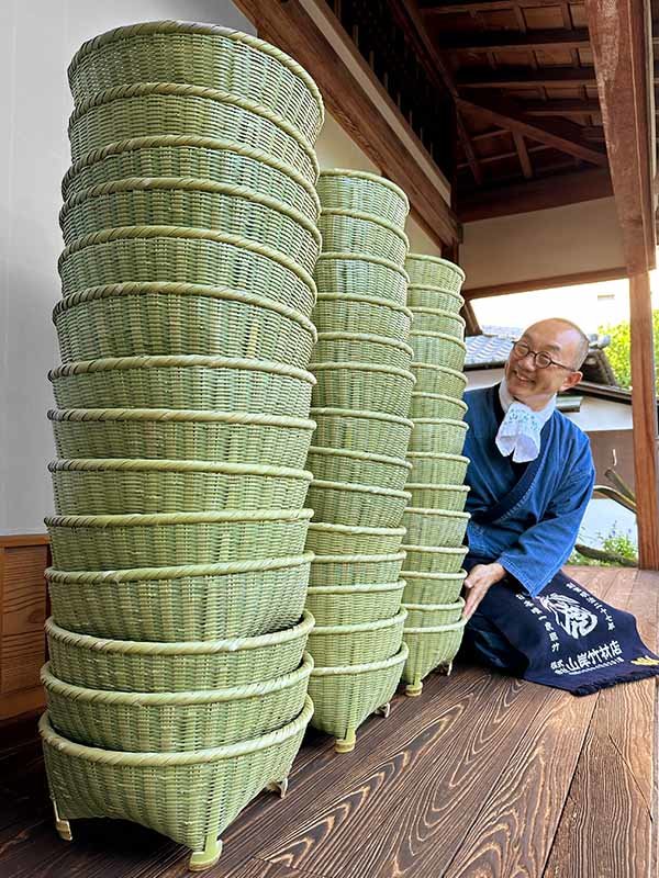 真竹茶碗籠、竹虎四代目（山岸義浩）