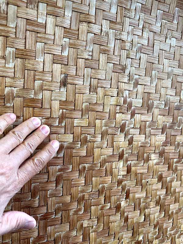 竹バラ、網代編み