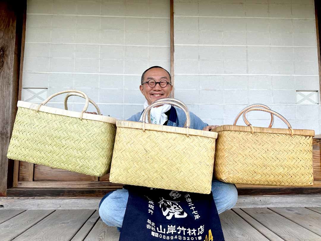 スズ竹市場籠経年変色