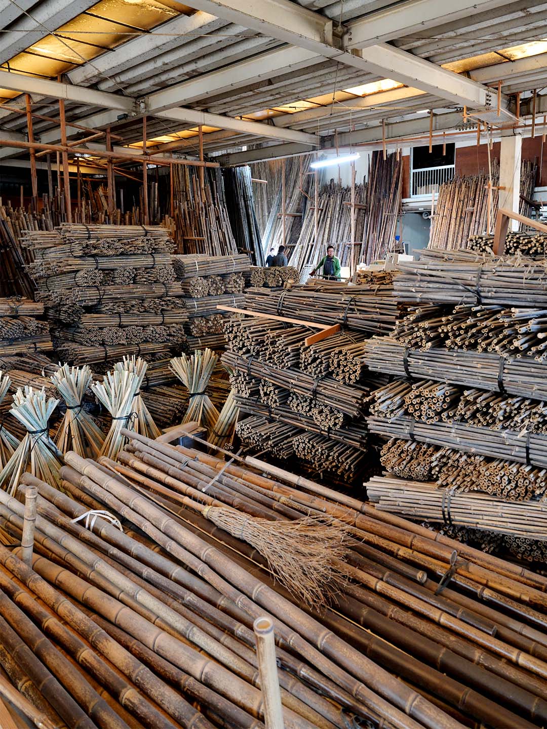 竹ばかりの竹虎工場