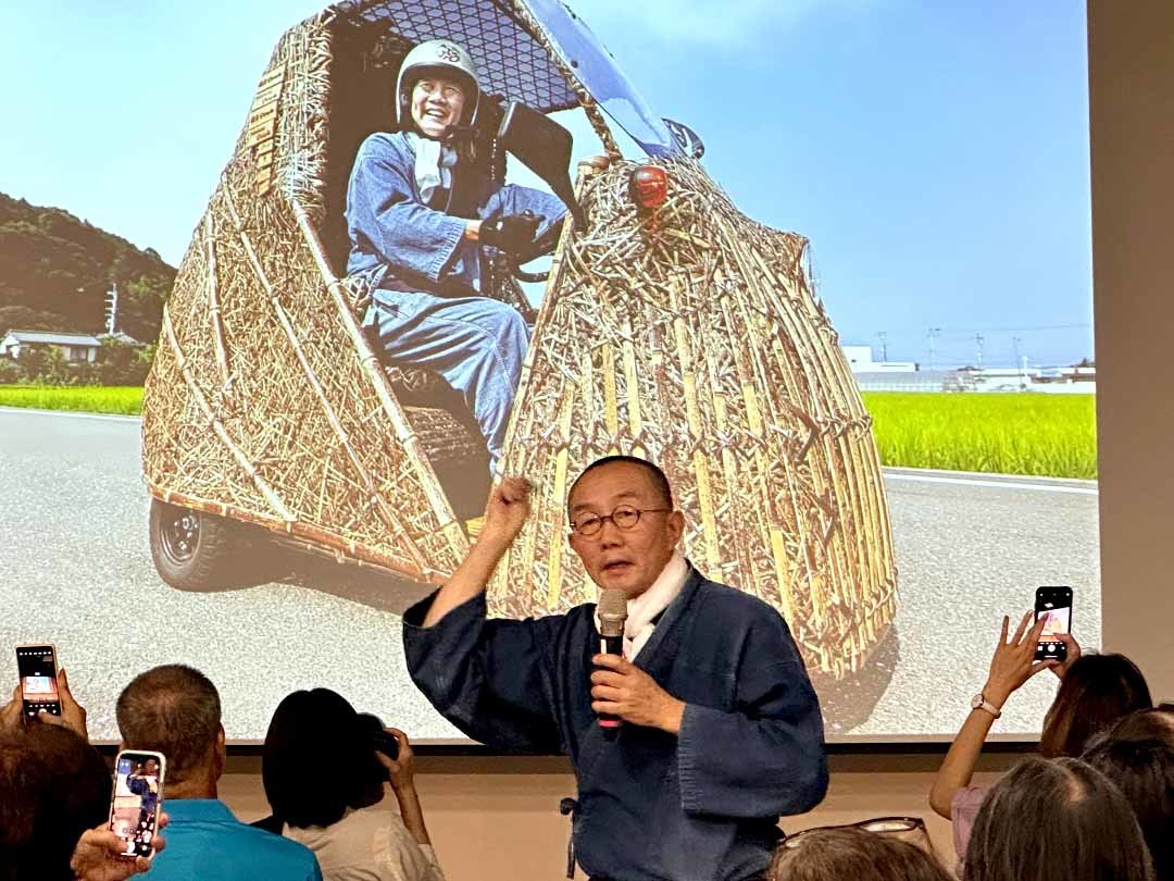 台中市繊維工芸博物館での竹虎四代目講演、竹トラッカー