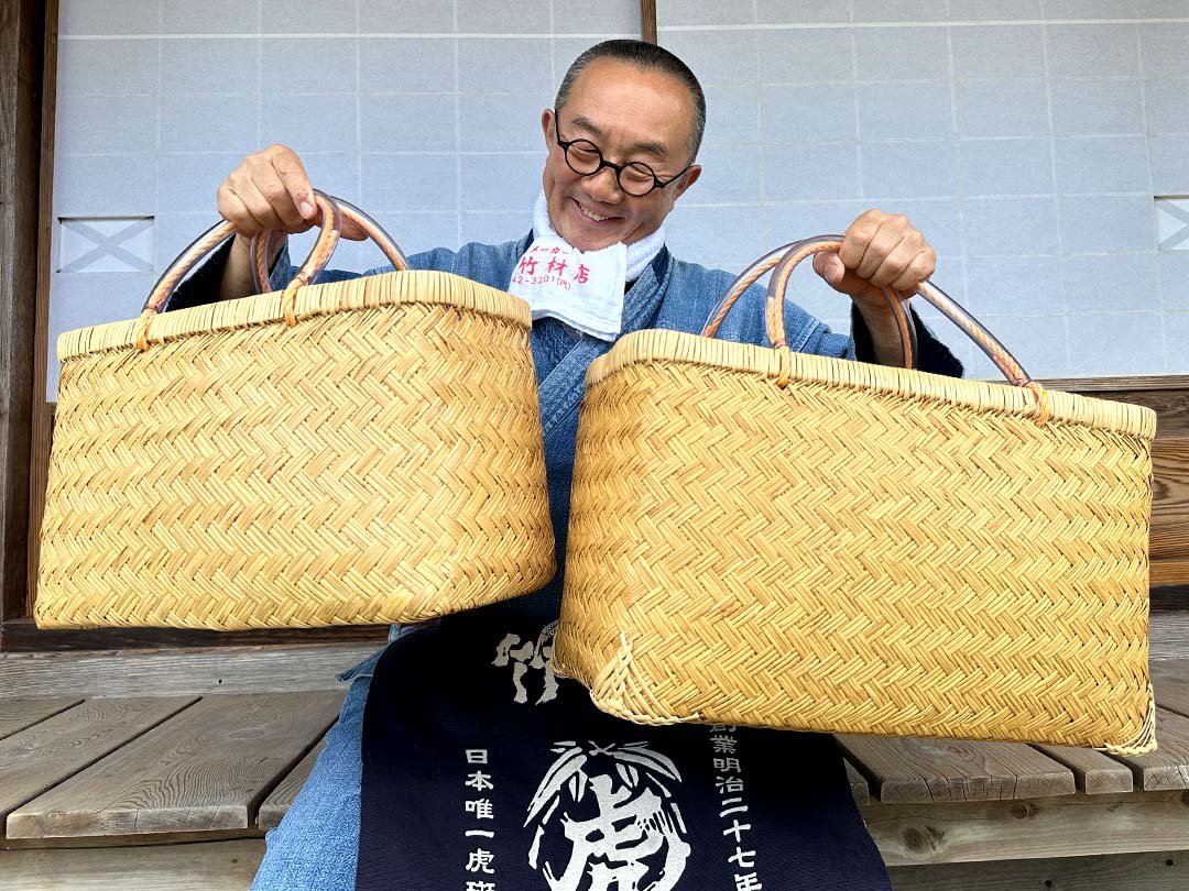 スズ竹買い物籠修理完了、竹虎四代目