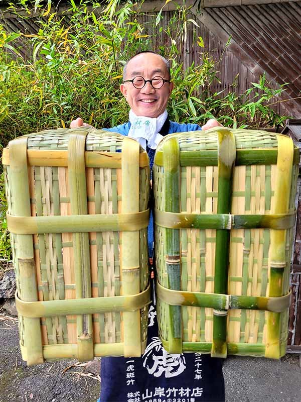 真竹コンテナ手提げ籠バッグ
