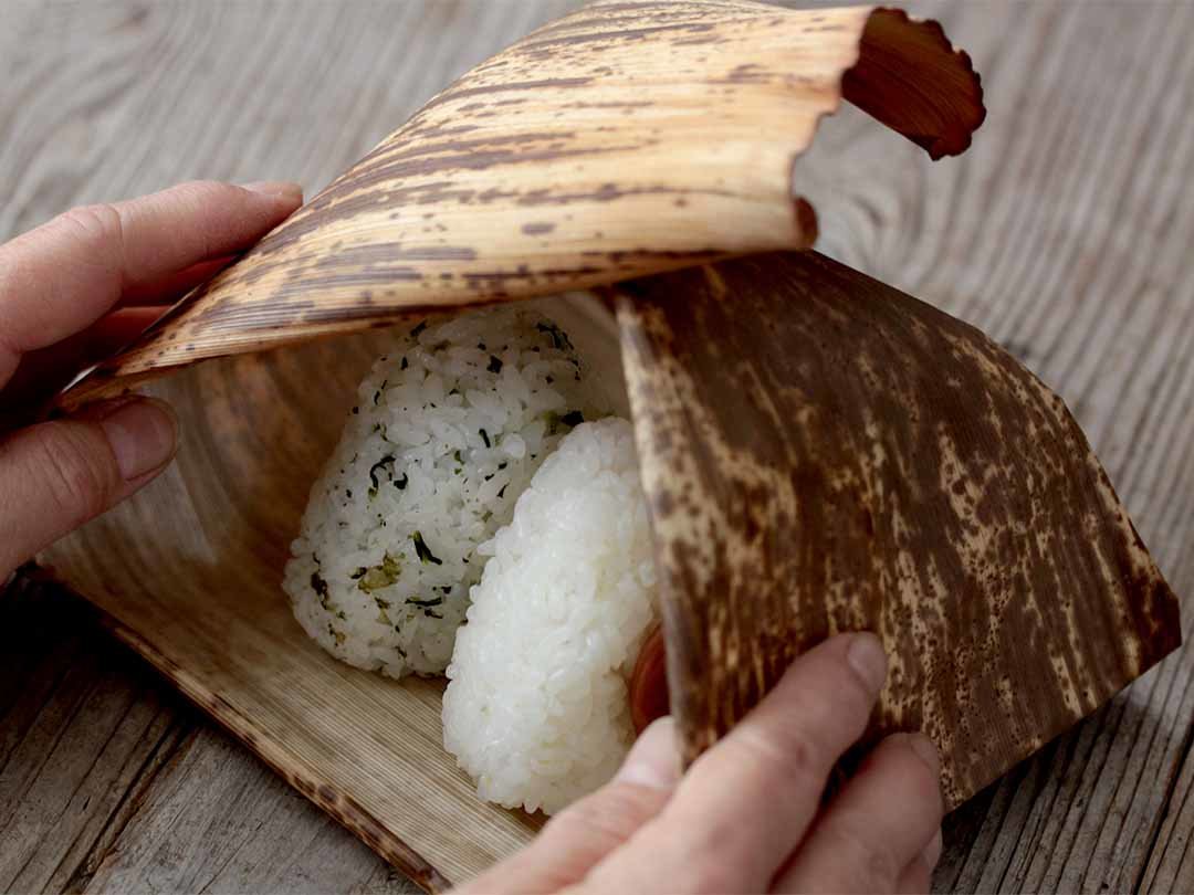 国産竹皮おにぎり弁当