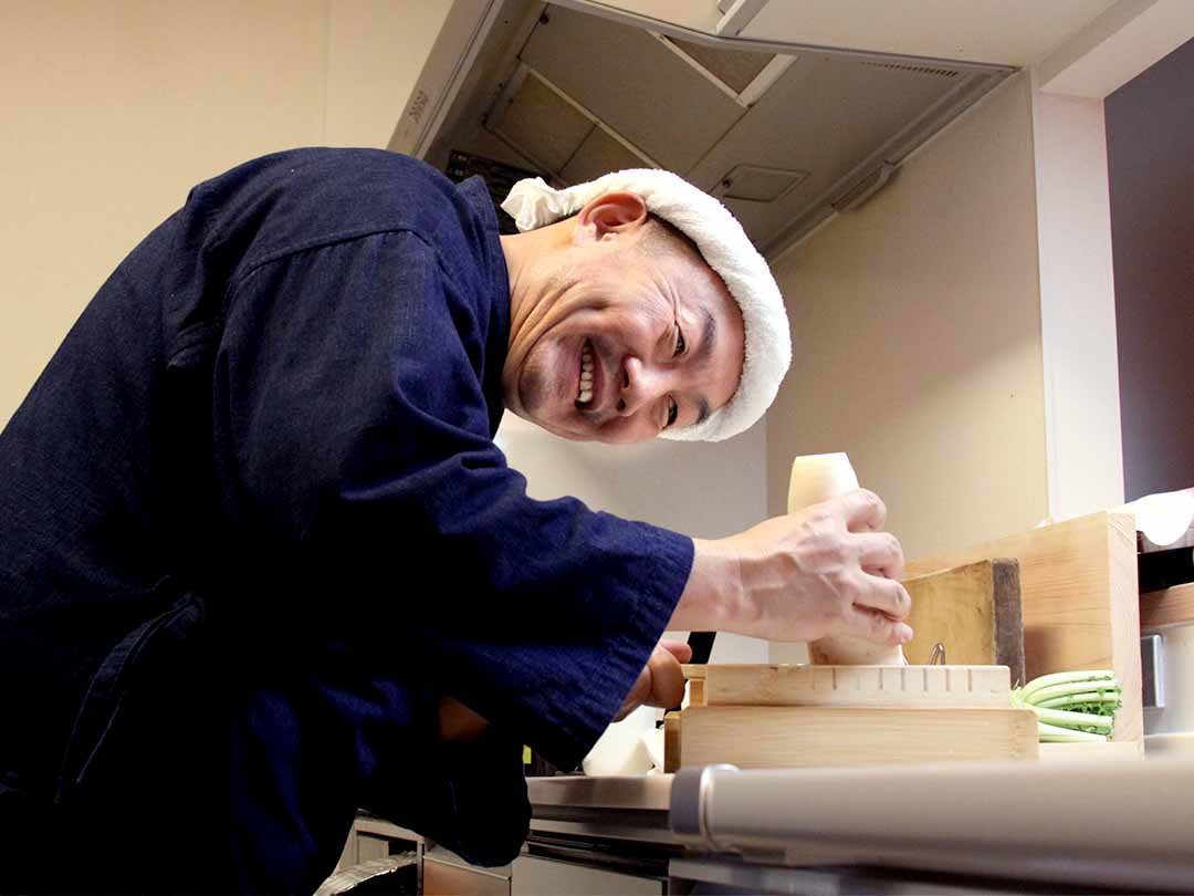 鬼おろしを使う竹虎四代目