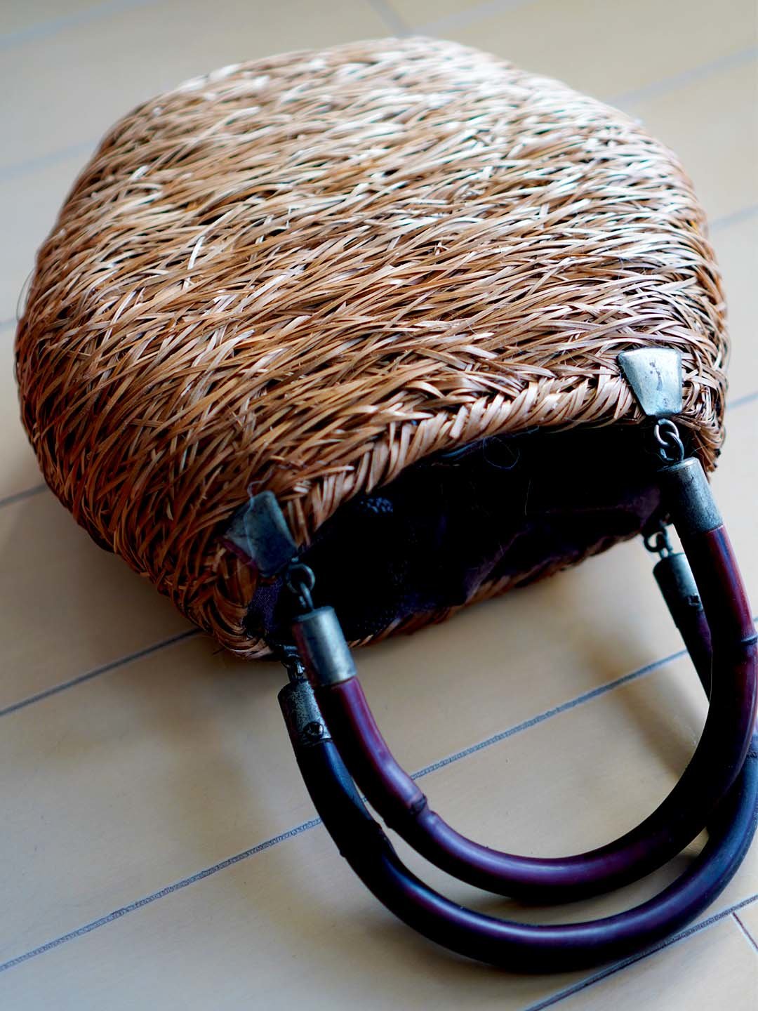 竹芸作家・鬼塚英竹氏竹ハンドバッグ