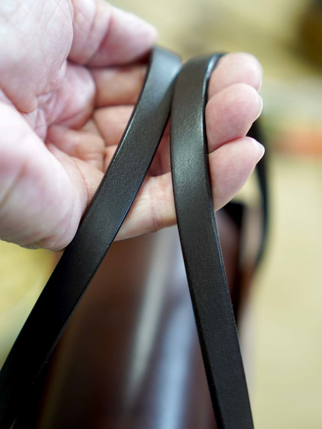 木と虎竹のハンドバッグ