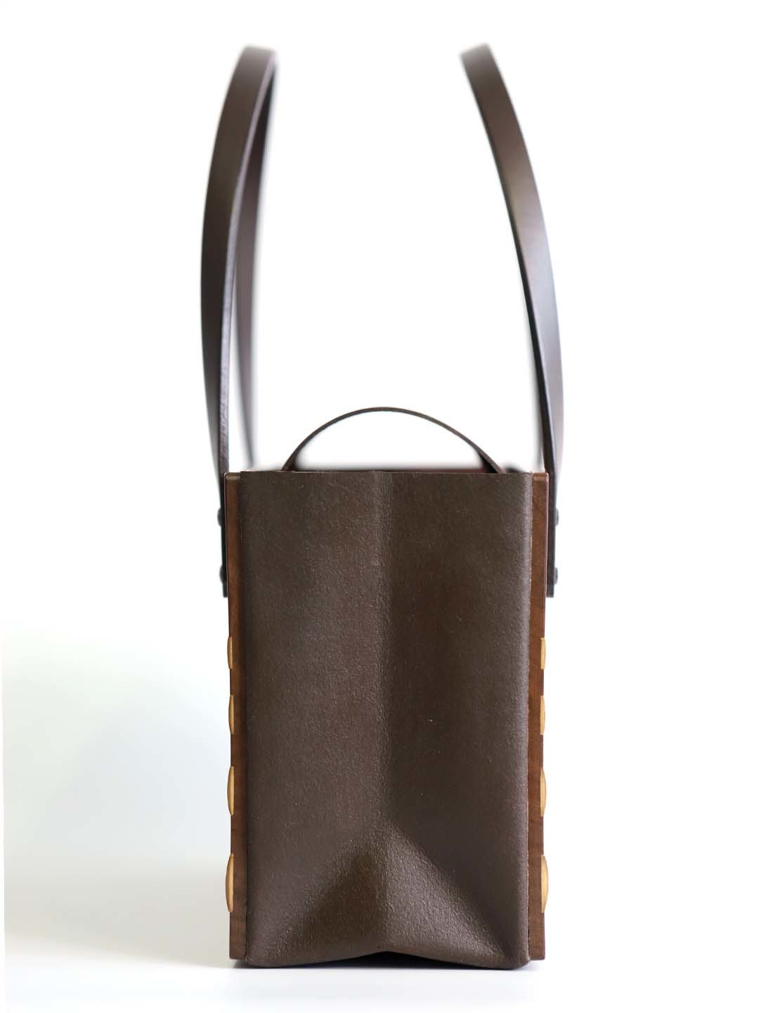 木と虎竹のハンドバッグ