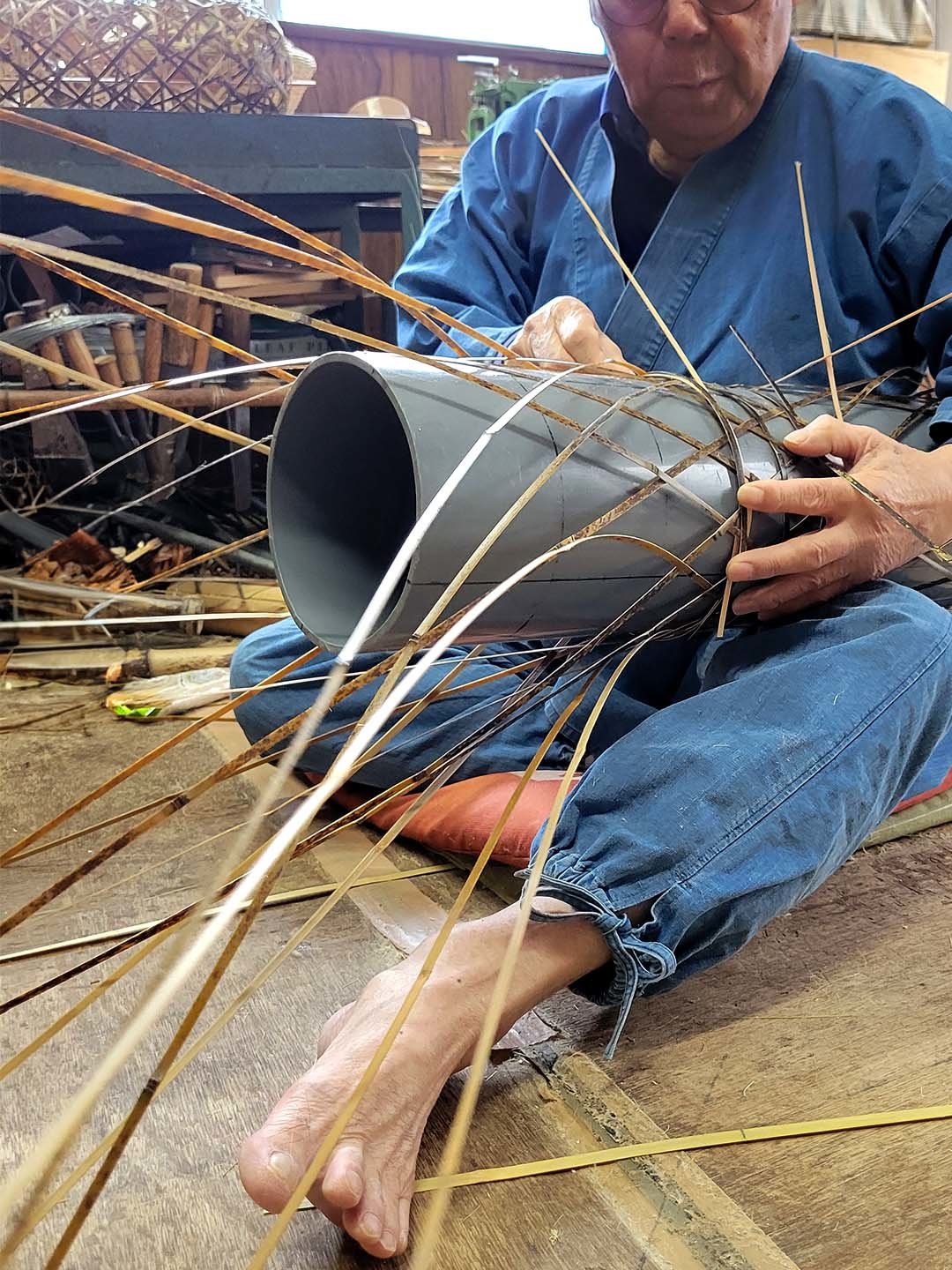 虎竹抱き枕の編み方