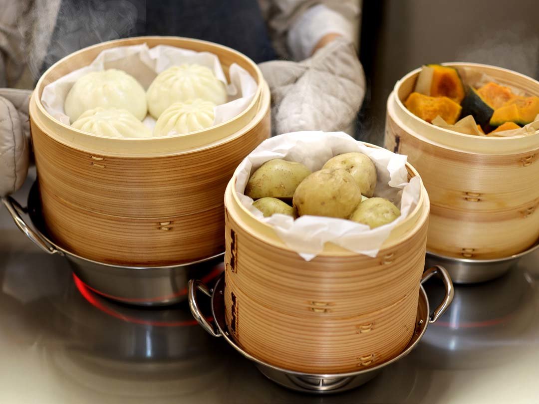 蒸篭で蒸し料理