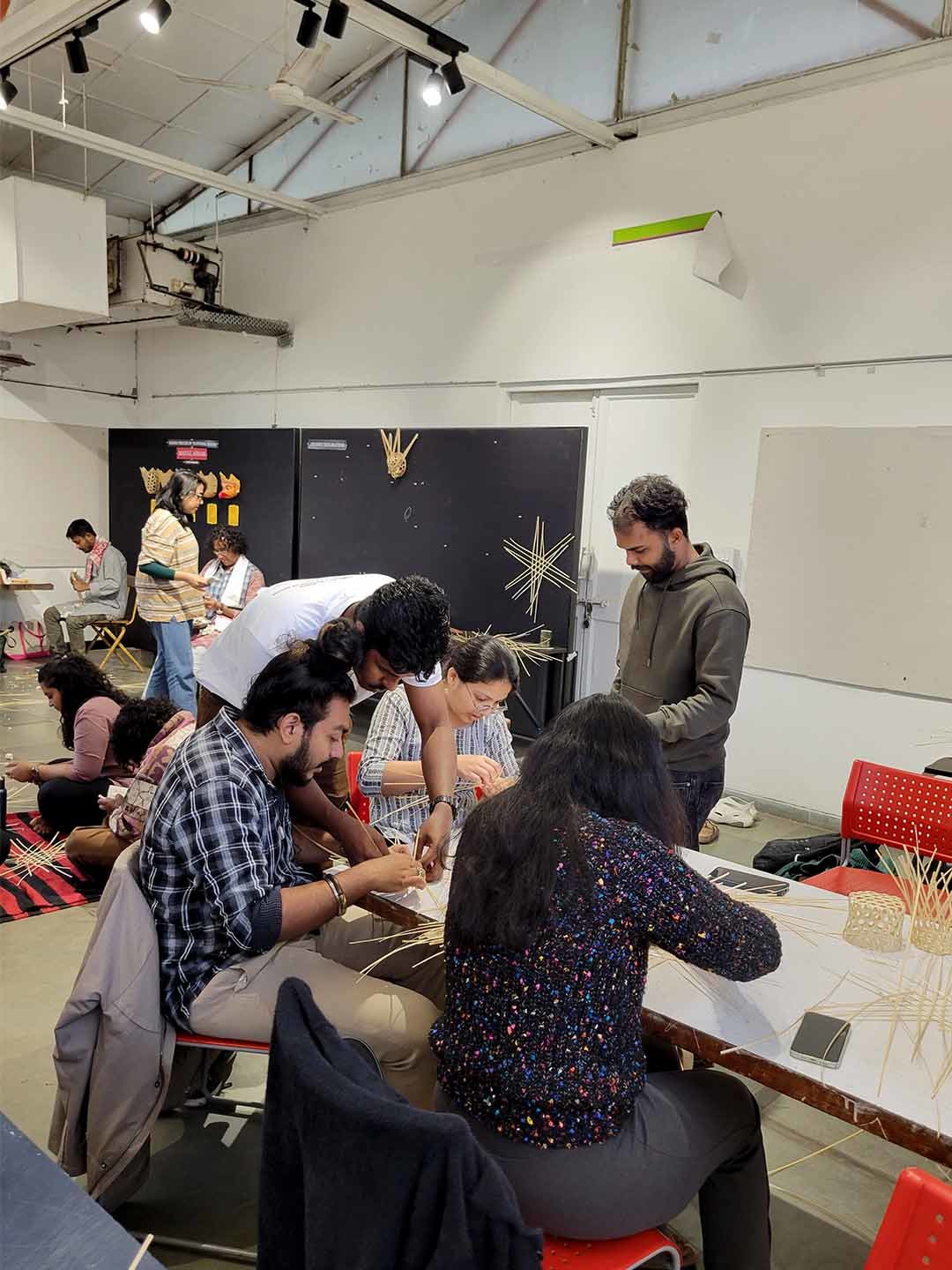 インド国立デザイン研究所（National Institute of Design）竹籠作り