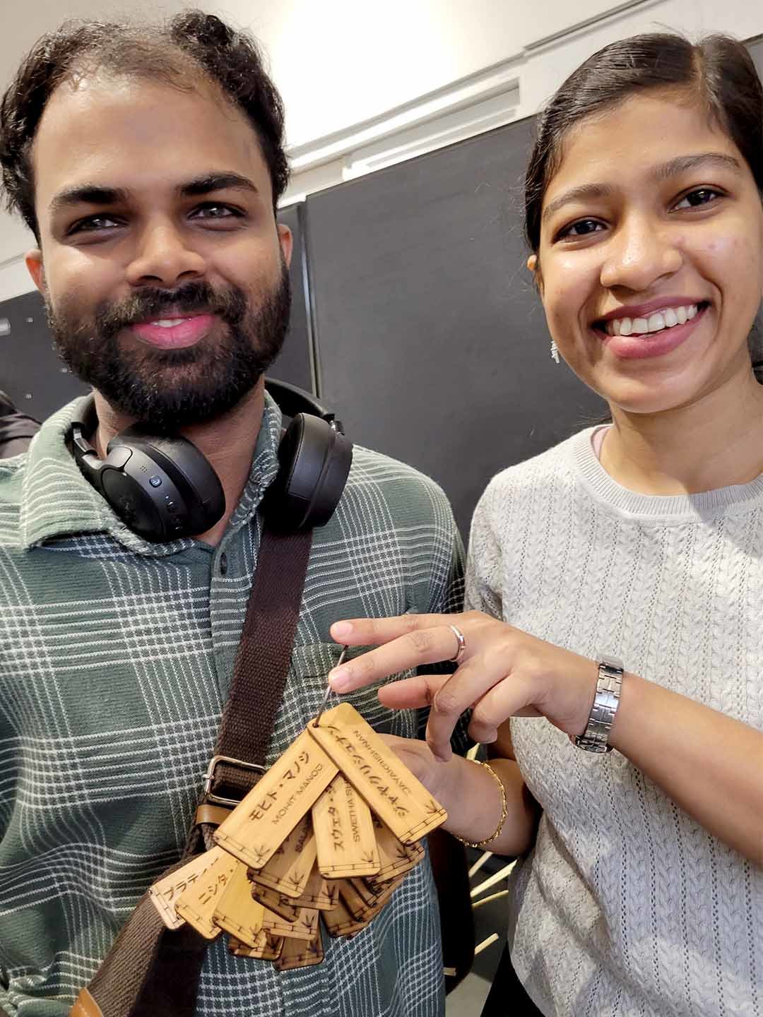 インド国立デザイン研究所（National Institute of Design）竹の名札