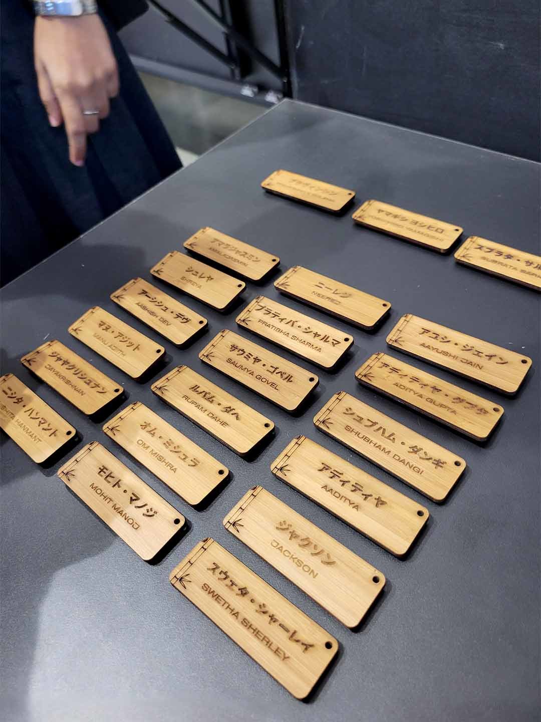 竹プレート名札