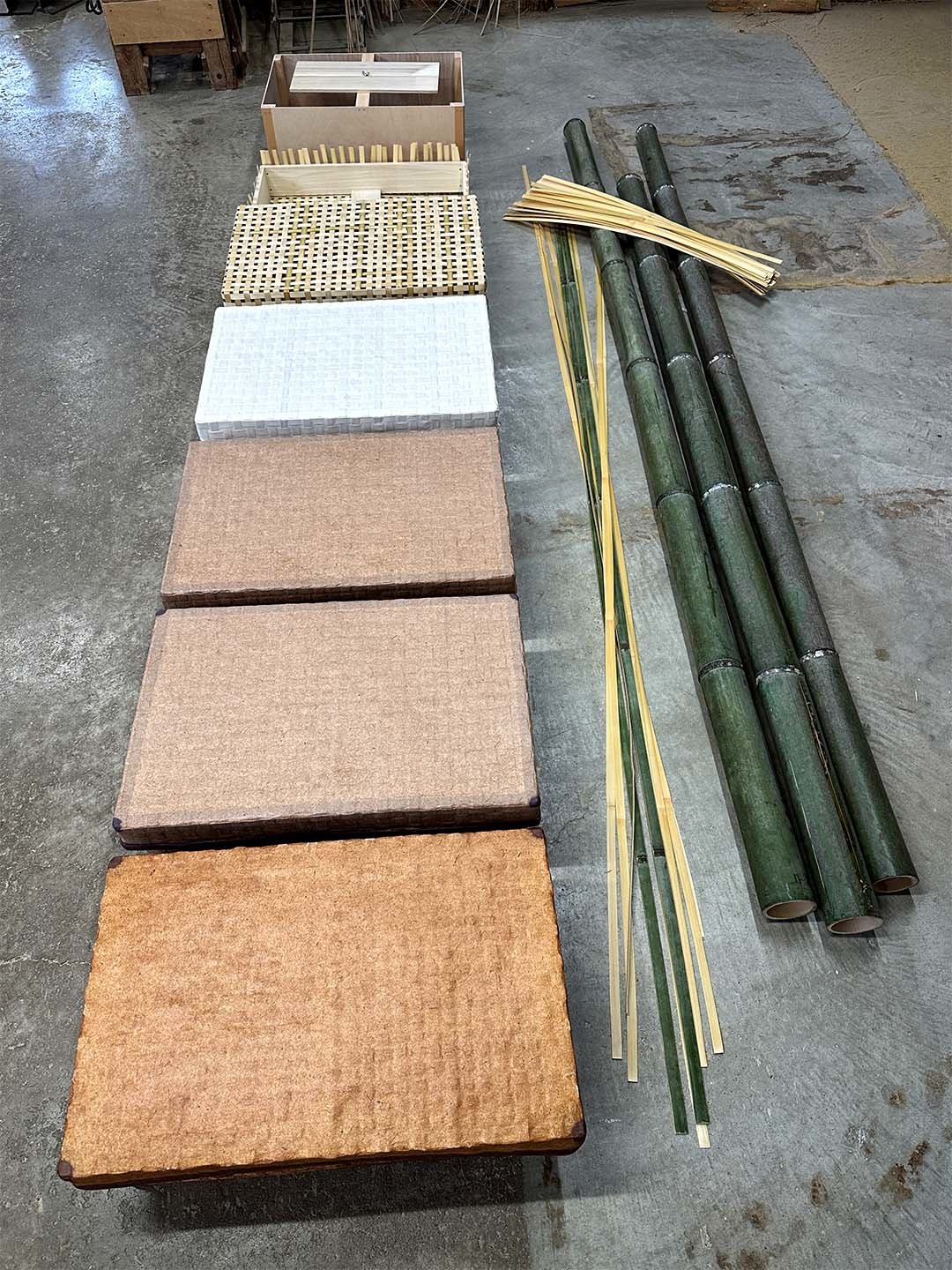 一閑張りに使う竹材