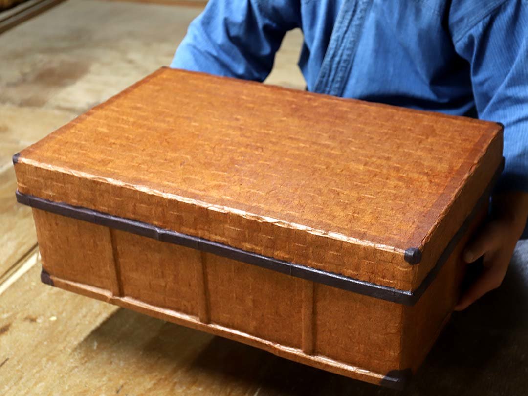 国産一閑張り行李