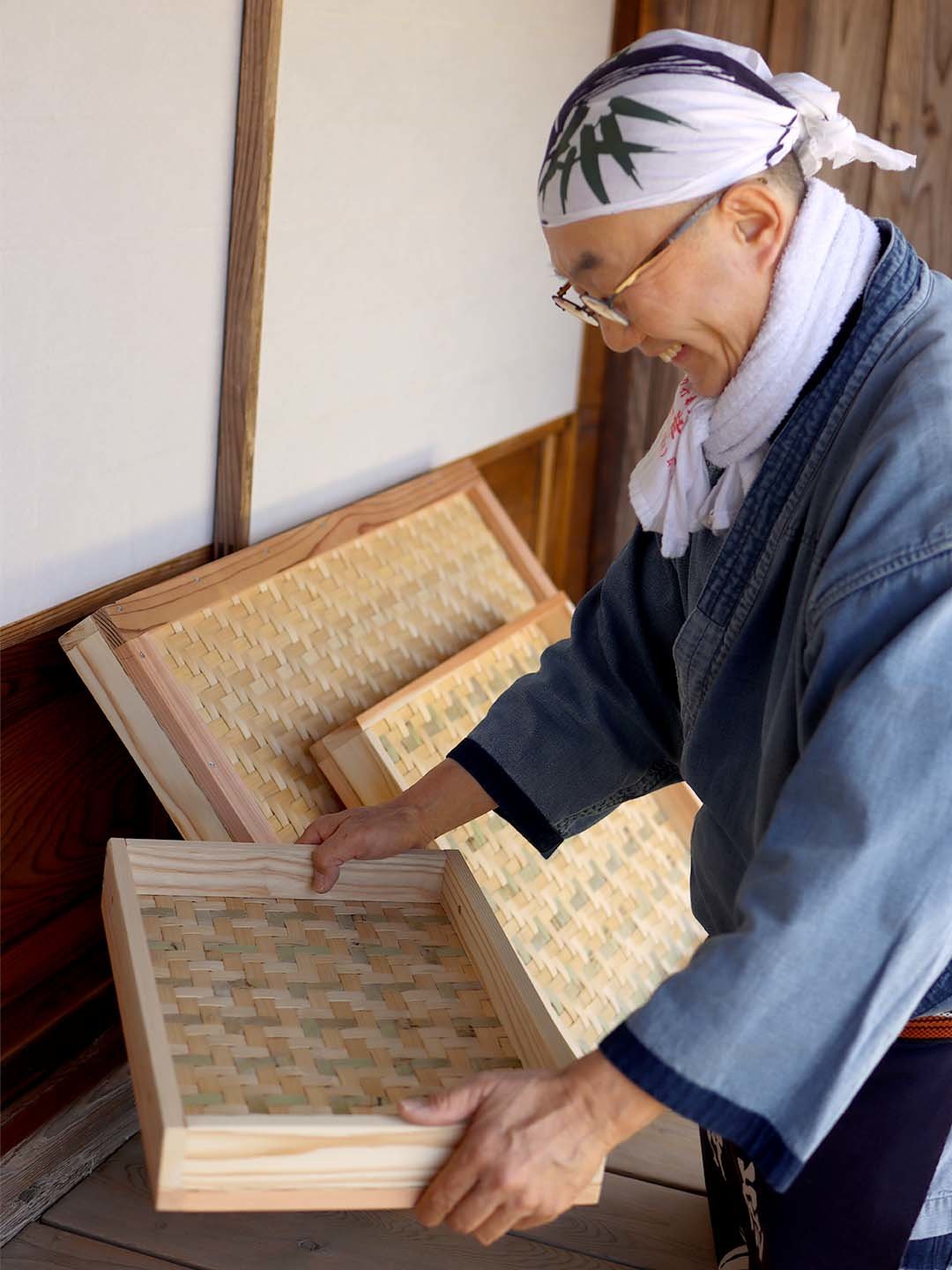 土用干し用竹ざる