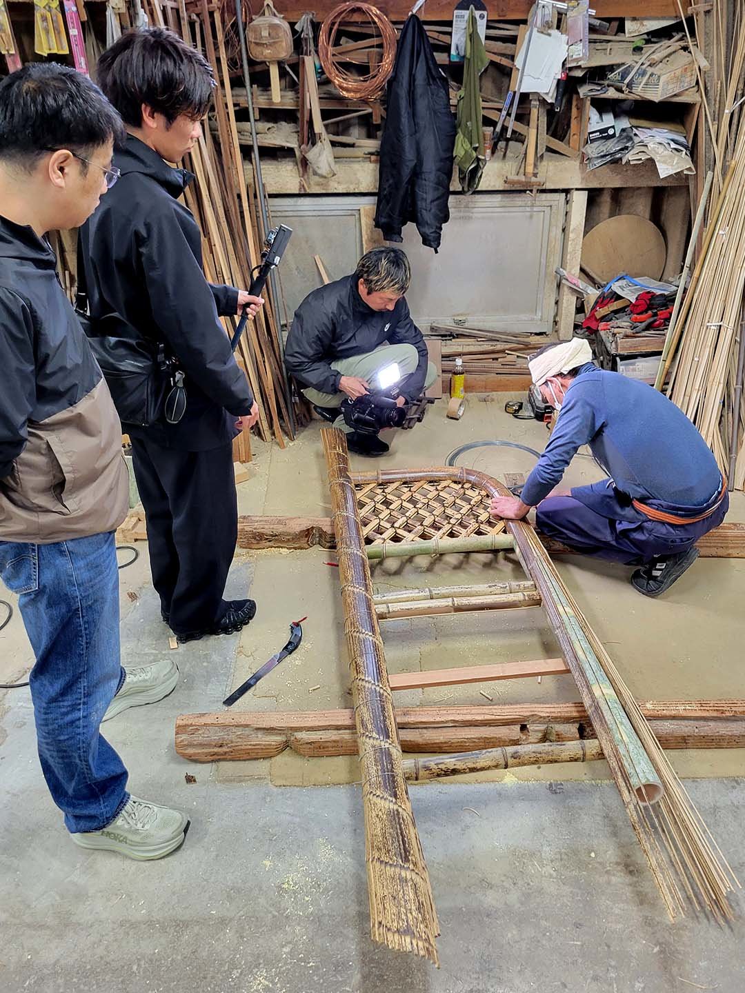 朝日放送テレビ「一志相伝」虎竹袖垣作り