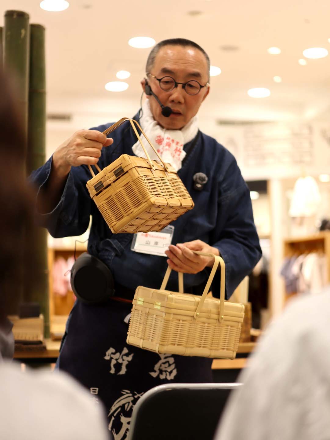 JR名古屋タカシマヤ・竹トークショー竹の経年変色